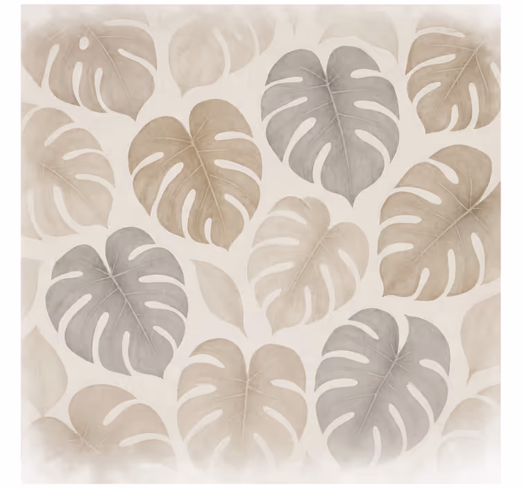 Cortina roller marrón hojas de selva tropical - TenVinilo