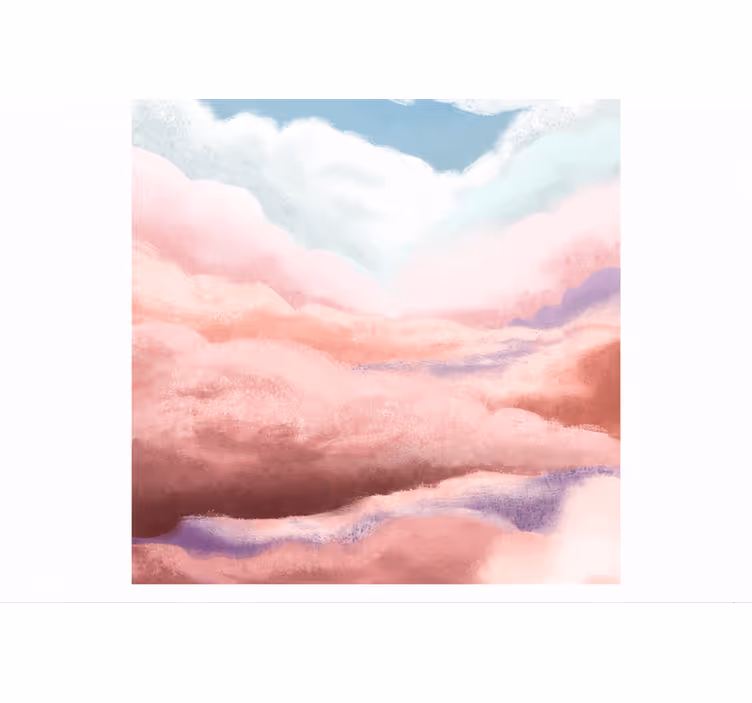 Cortina roller rosa 180 nubes melocotón - TenVinilo