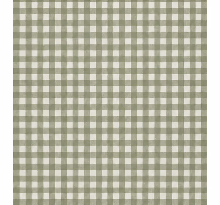 Cortina roller verde patrón de cuadros gingham pequeños - TenVinilo