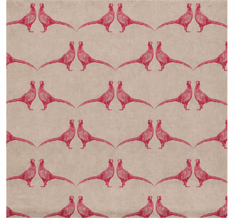 Cortina roller rosa con diseño de faisán barneby gates - TenVinilo