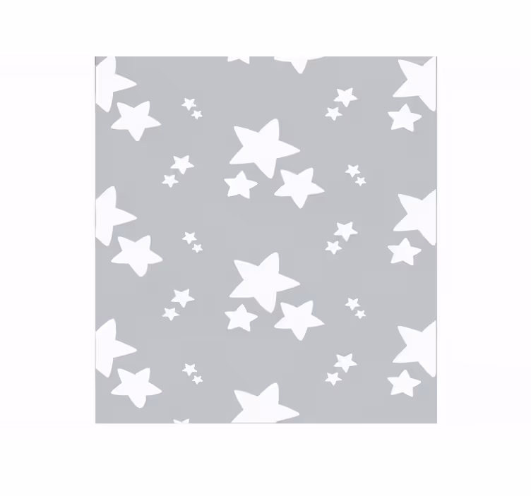 Cortina roller gris patrón simple de estrellas - TenVinilo