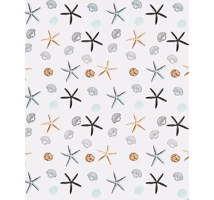 Cortina roller habitación matrimonio 240 estrellas marinas - TenVinilo