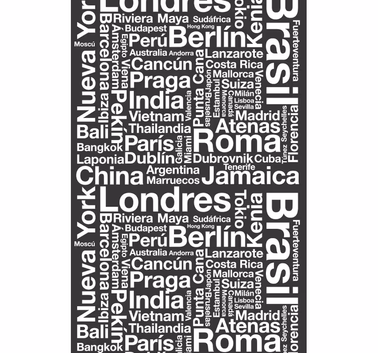 Estor con nombres de ciudades - TenVinilo