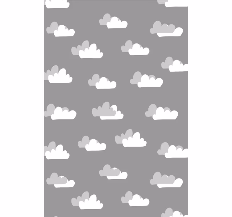 Cortina roller gris patrón de nubes cúmulos - TenVinilo