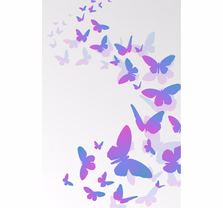 Cortina roller mariposas conjunto de mariposa degradado - TenVinilo