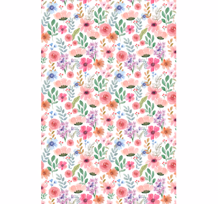 Cortina roller flores elegancia con estampado floral - TenVinilo