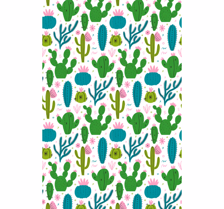 Cortina roller cactus patrón de ilustración de cactus - TenVinilo