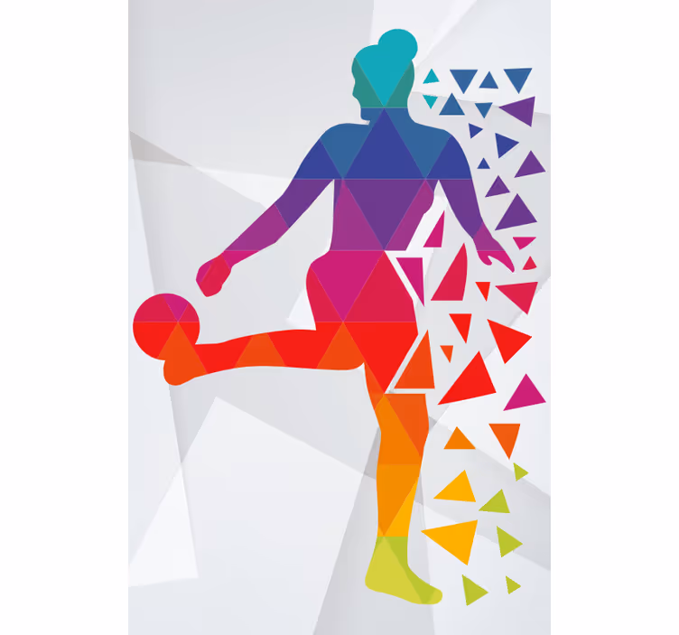Cortina roller deportes futbolista geométrico - TenVinilo