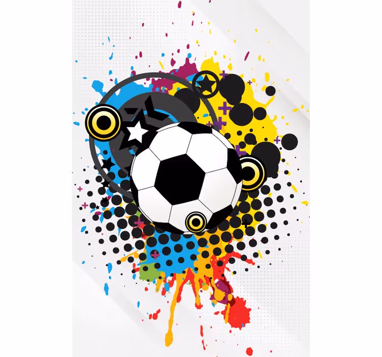 Estor enrollable juvenil diseño fútbol artístico - TenVinilo