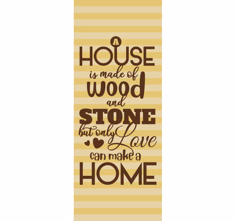 Estor enrollable amarillo Home Made of Love - TenVinilo