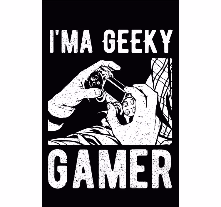 Estor enrollable gamer "I'ma geeky gamer" - TenVinilo