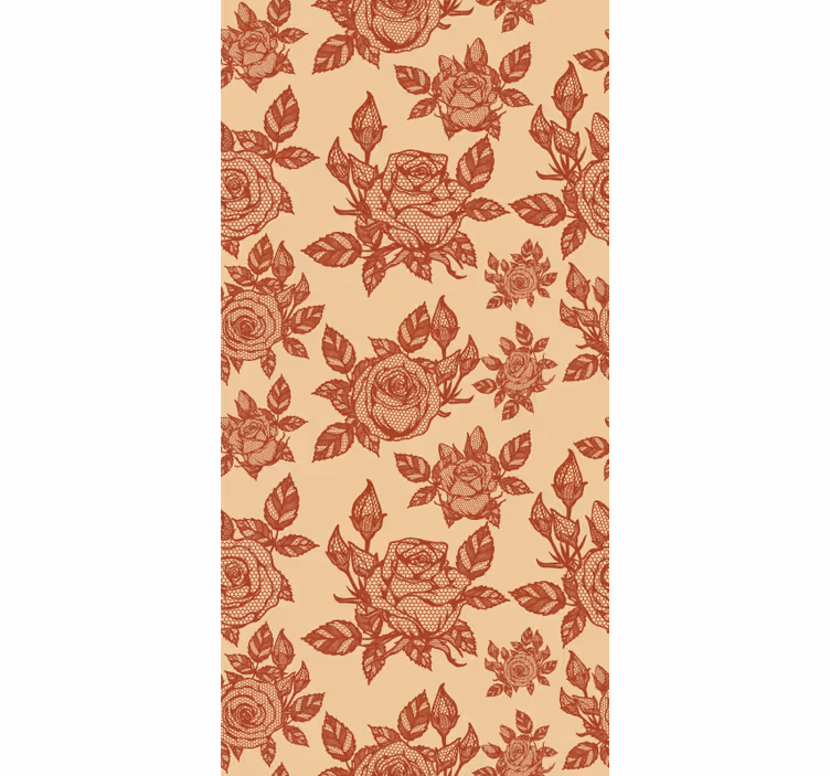 Estor estampado floral patrón rosas vintage - TenVinilo