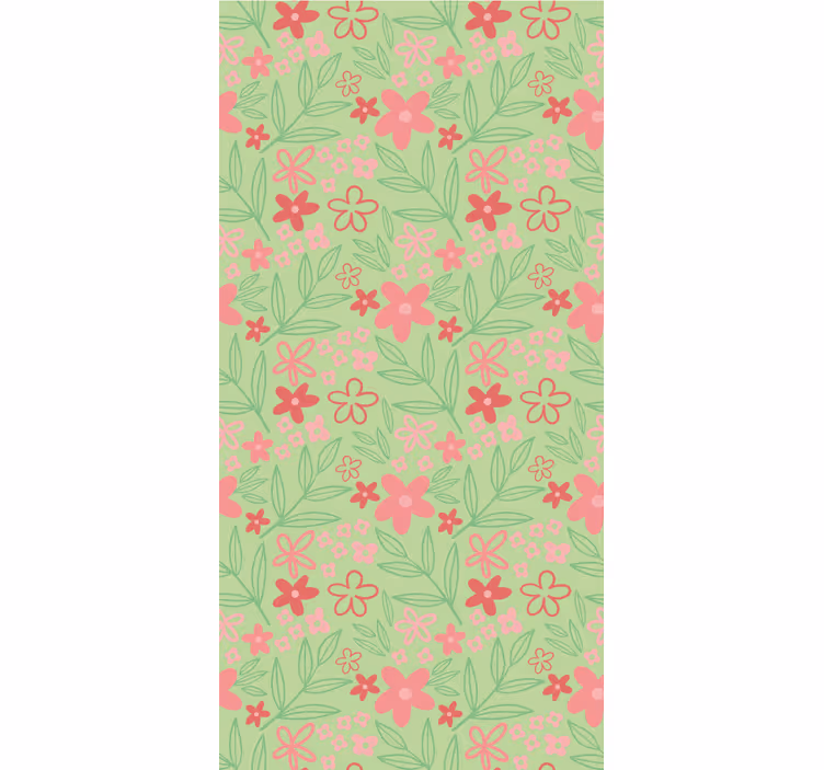 Cortina roller flores encantador tema floral - TenVinilo