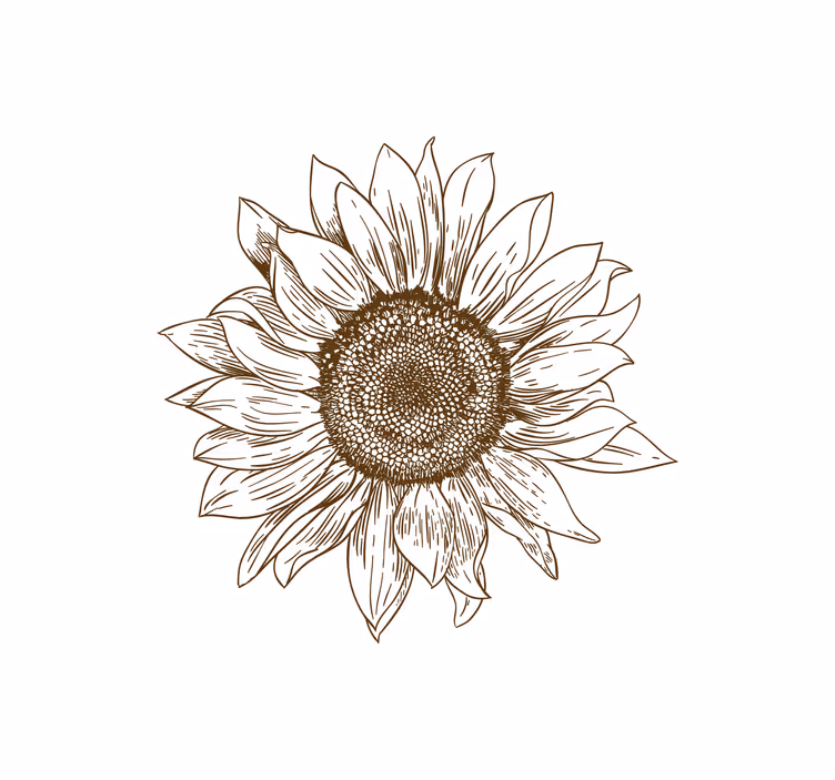Cortina roller flores diseño de girasol - TenVinilo