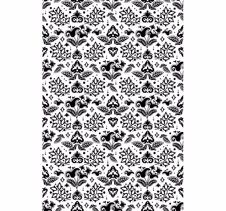 Cortina roller floral elegantes elementos florales - TenVinilo