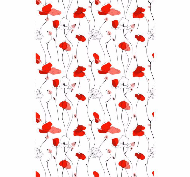 Cortina roller floral floración elegante - TenVinilo