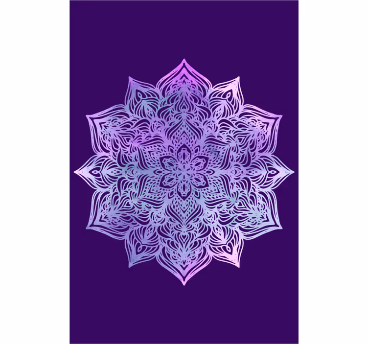 Estor zen Forma de mandala púrpura.. - TenVinilo