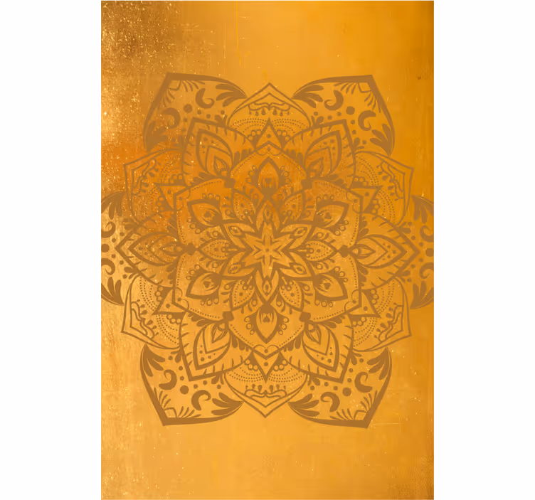 Cortina roller zen mandala dorado espiritual - TenVinilo