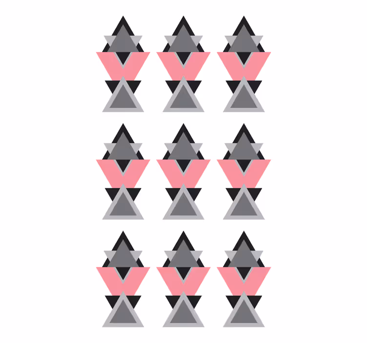 Cortina roller moderno formas triangulares geométricas - TenVinilo