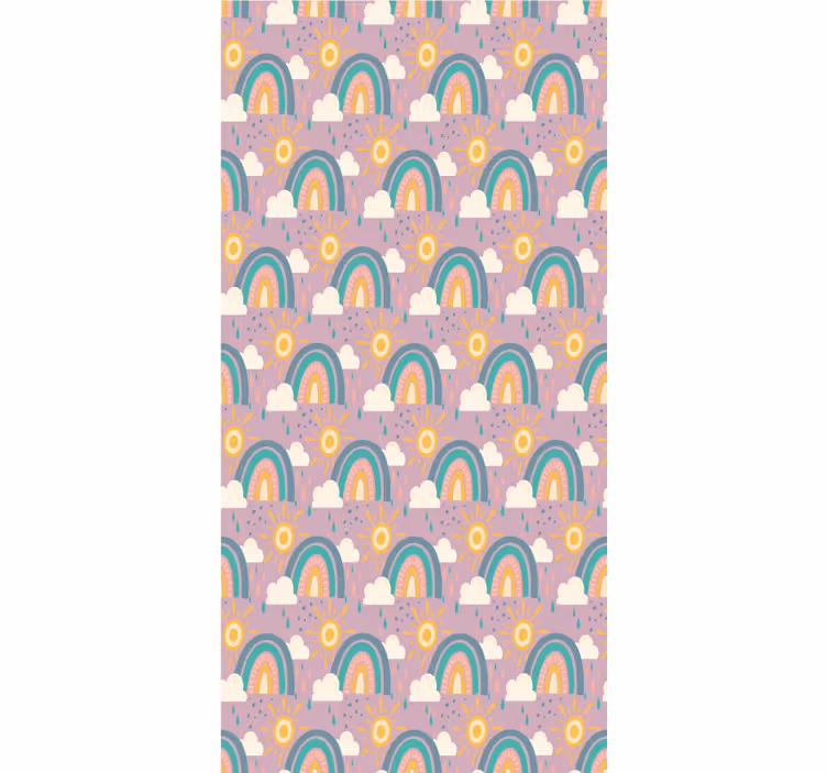 Cortina roller infantil arcoiris y soles - TenVinilo