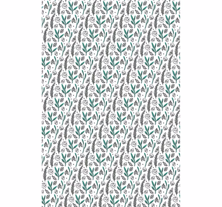 Cortina roller flores sutil motivo floral - TenVinilo