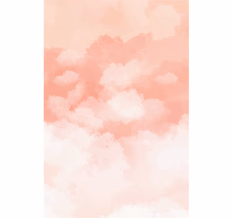 Cortina roller nubes patrón rosa suave - TenVinilo
