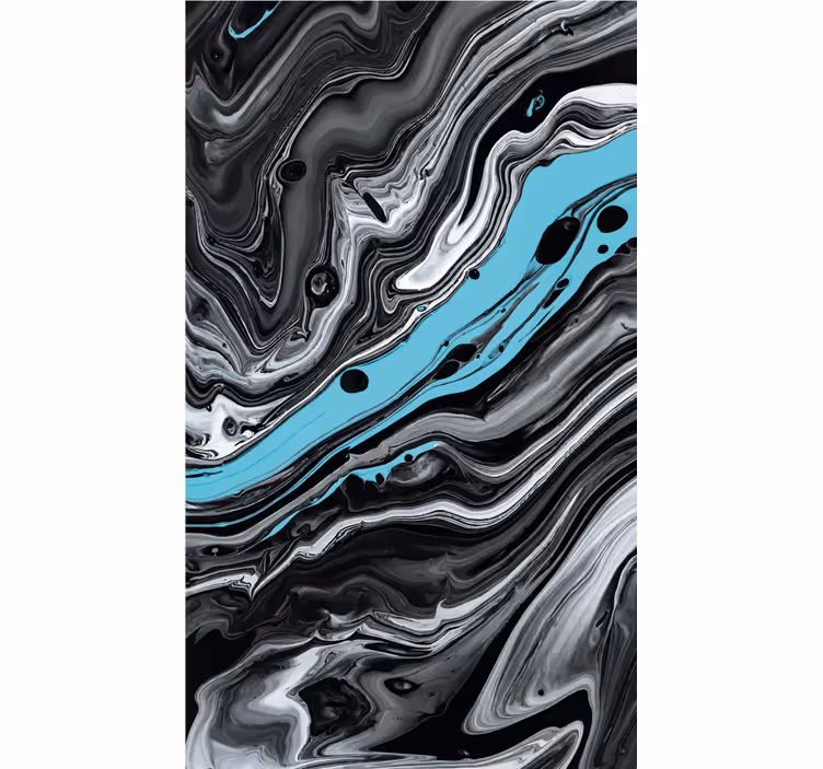 Cortina roller textura patrones negros fluidos - TenVinilo