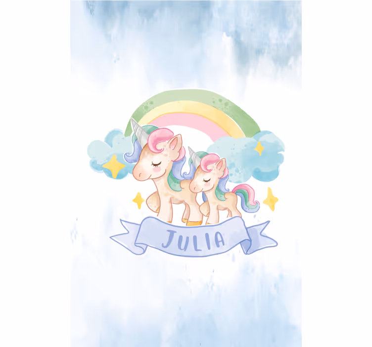 Cortina roller infantil aventura del unicornio - TenVinilo