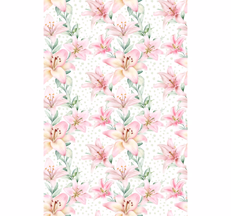 Cortina roller flores delicada elegancia floral - TenVinilo