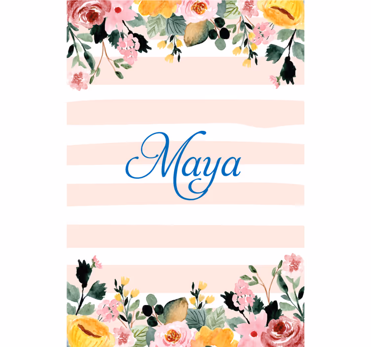 Cortina roller floral motivo de rayas personalizado - TenVinilo