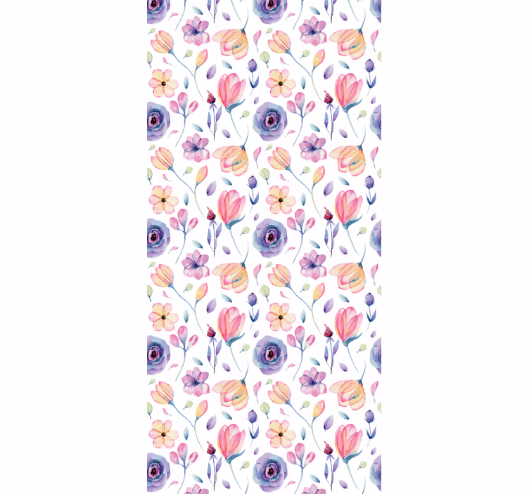 Cortina roller flores diseño de ramo floral - TenVinilo