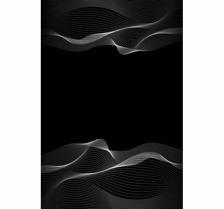 Estor original Onda negra abstracta 3d - TenVinilo