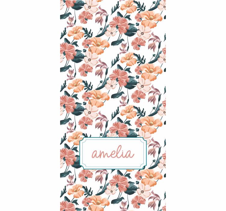 Cortina roller flores elegante diseño de primavera - TenVinilo