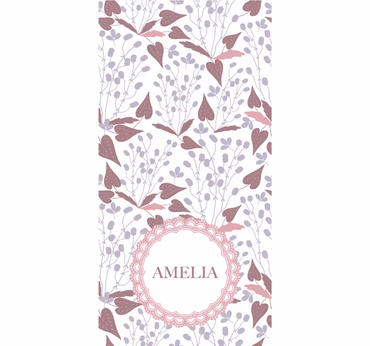 Cortina roller flores patrón floral personalizado - TenVinilo
