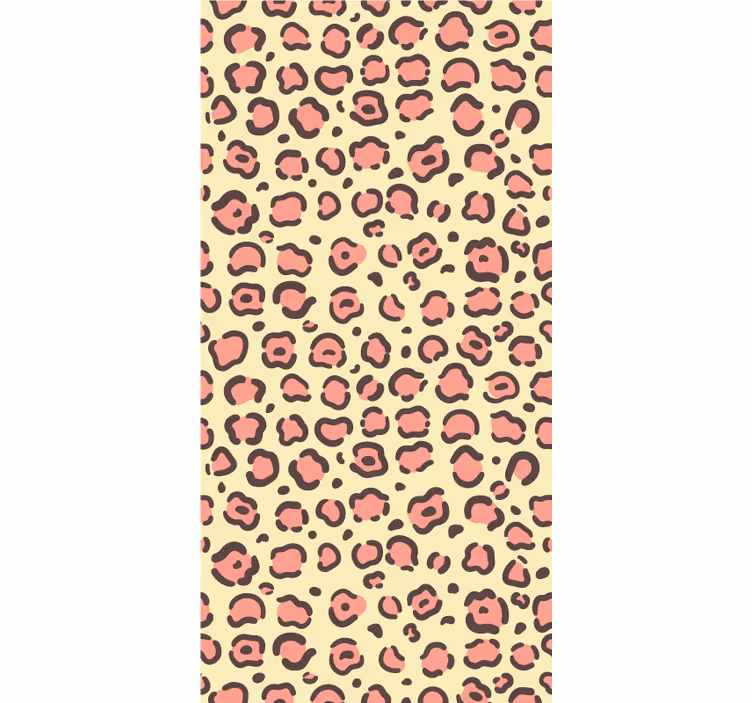 Cortina roller animales leopardo rosa y amarillo - TenVinilo