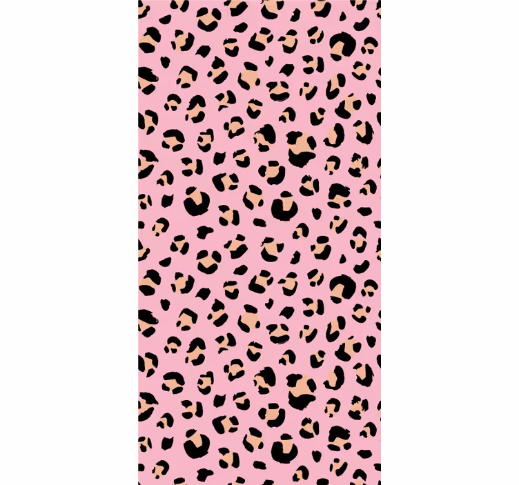 Estor infantil Patrón de leopardo de dibujos animados rosa - TenVinilo
