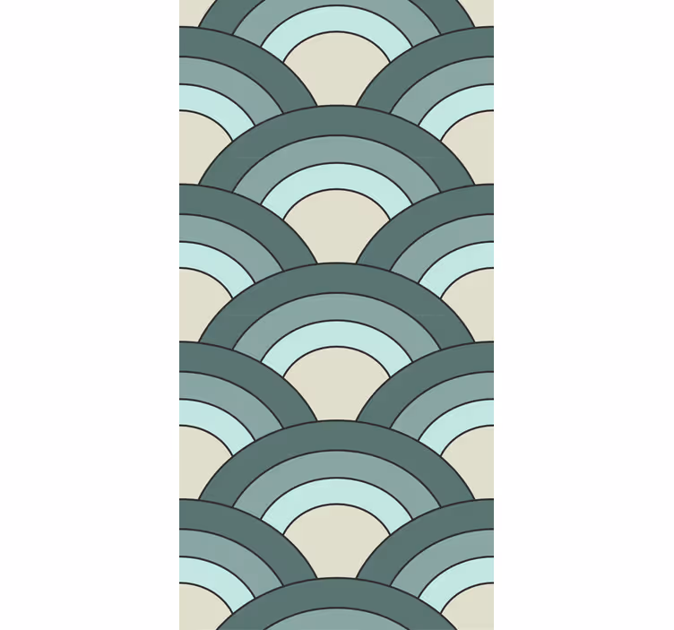 Cortina roller moderno diseño de patrón curvo - TenVinilo