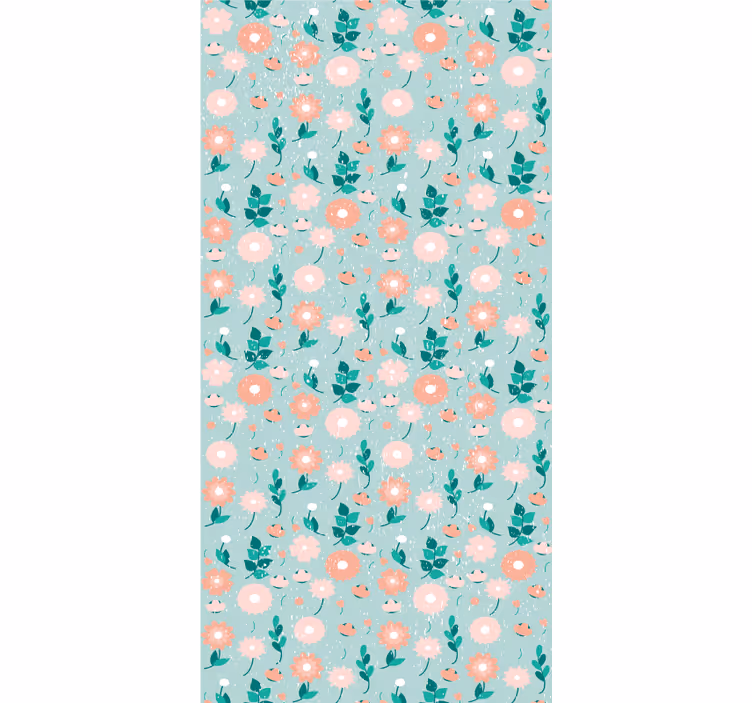 Estor flores Azul floral shabby chic - TenVinilo