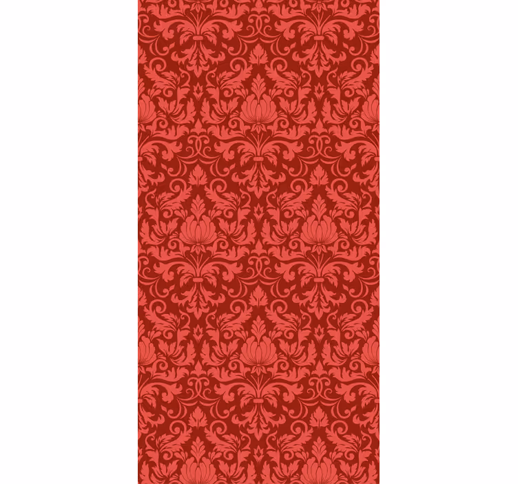 Cortina roller elegante gracia botánica roja - TenVinilo