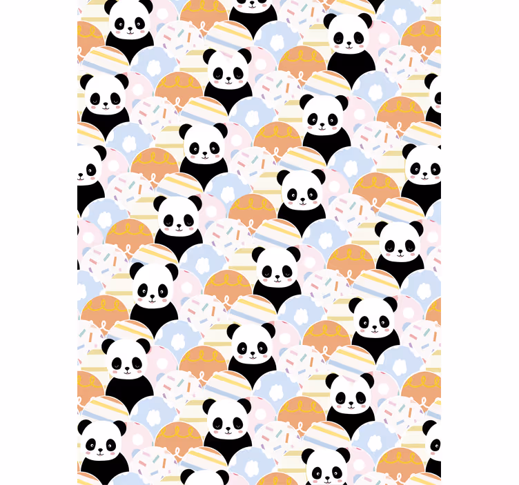 Cortina roller infantil fiesta del bebé panda - TenVinilo