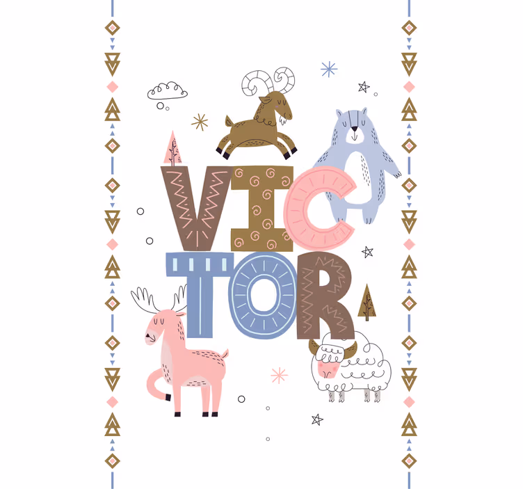 Estor personalizable Animales infantil polares - TenVinilo