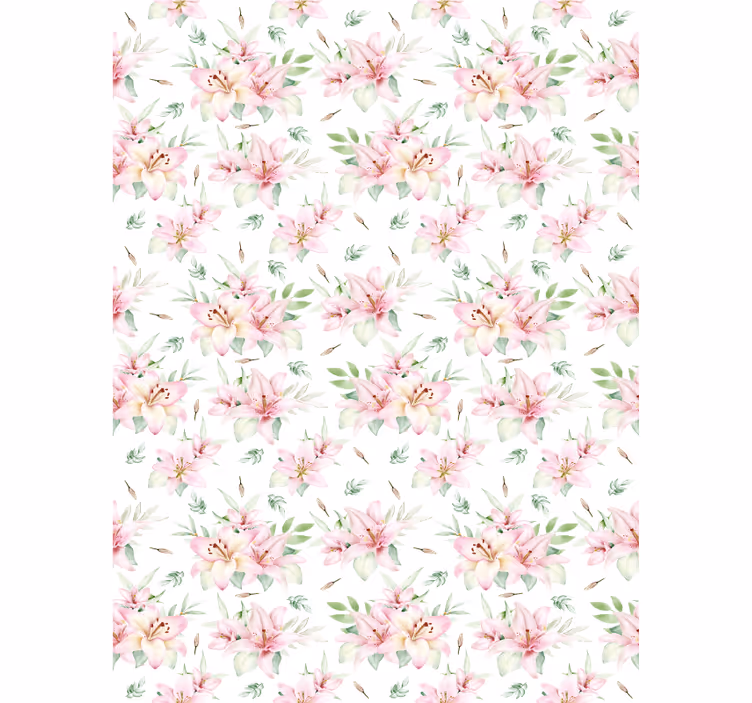 Cortina roller flores patrones florales exuberantes - TenVinilo