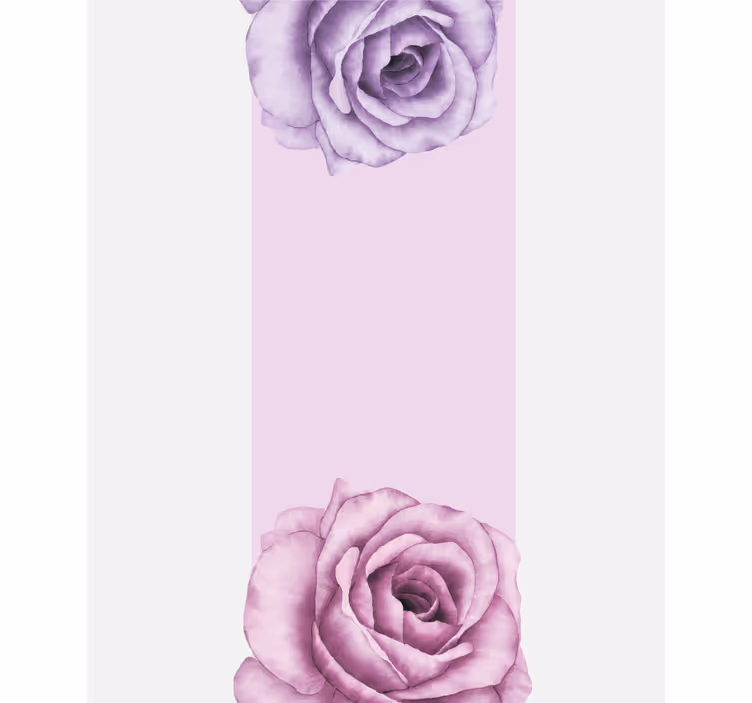 Cortina roller flores acento de rosa púrpura - TenVinilo