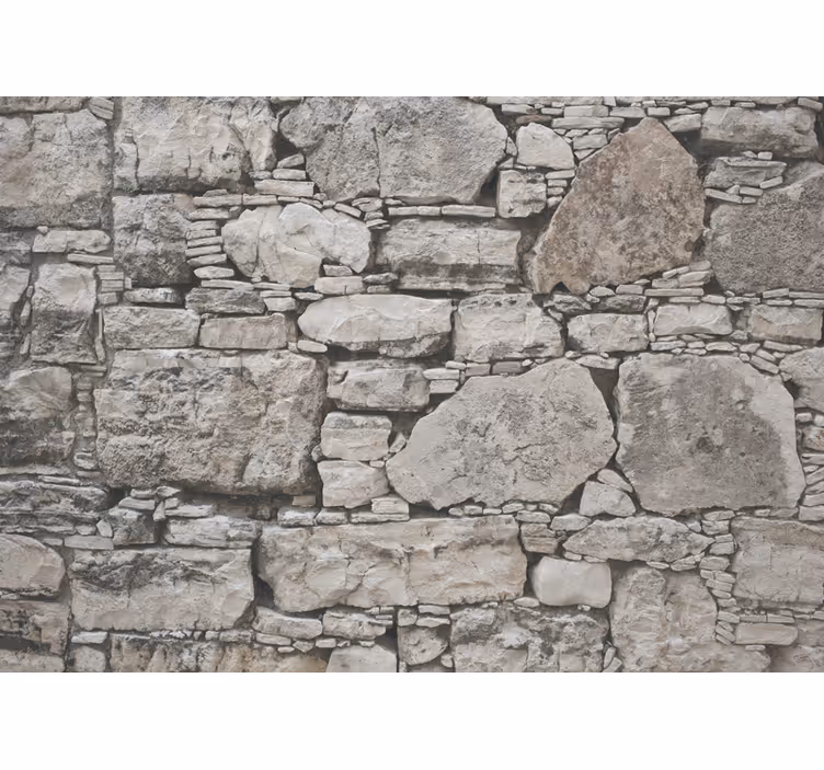 Cortina roller textura efecto de pared de piedra - TenVinilo