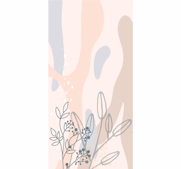 Estor floral Ilustración floral "boho" - TenVinilo