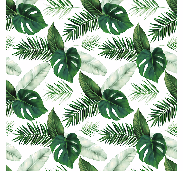Estor para salón dibujo de hojas tropicales - TenVinilo