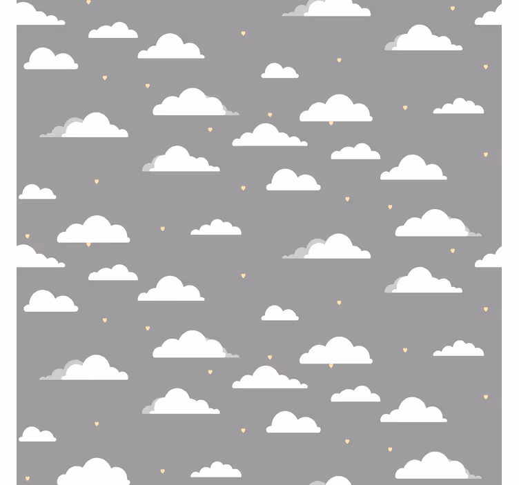 Estor de nubes patrón gris - TenVinilo