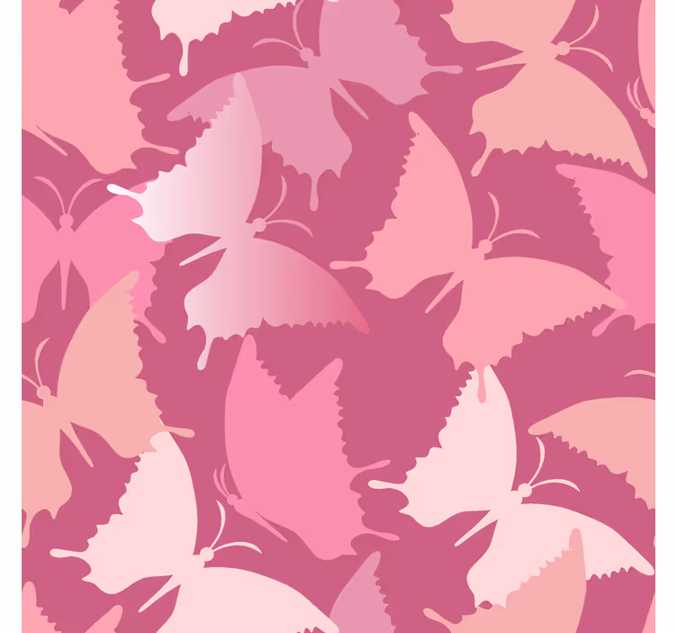 Estor de mariposas fondo rosa - TenVinilo