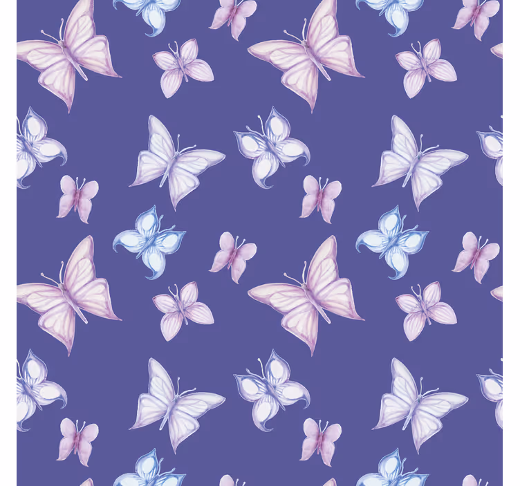 Estor de mariposas fondo morado - TenVinilo