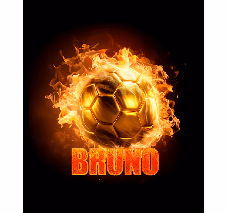 Cortina roller fútbol bola de fuego dorada - TenVinilo